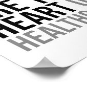 ナースは医療のハート ポスター (角)