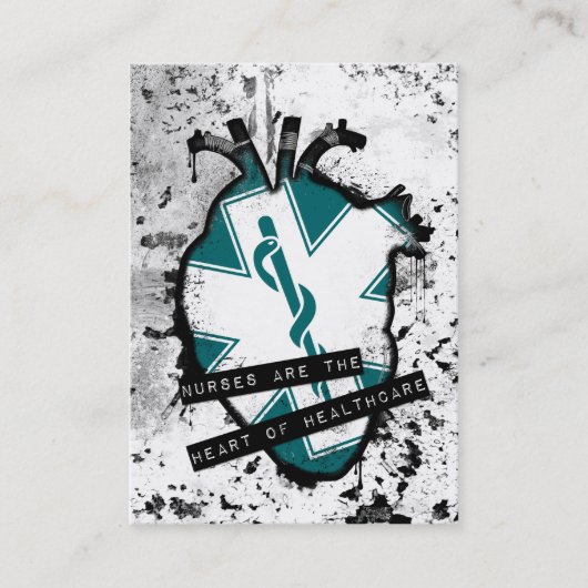 ナースは医療の解剖学的ハートである 名刺 (正面)
