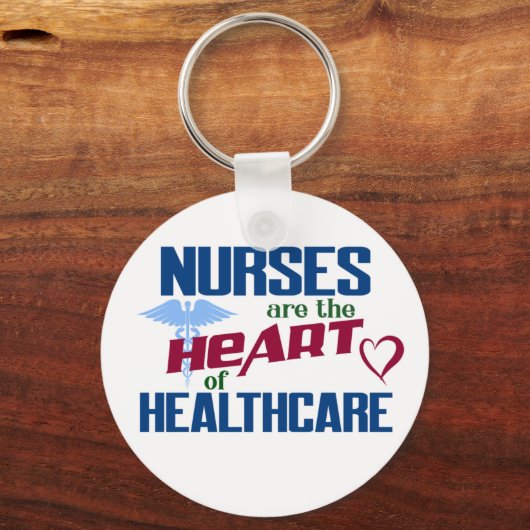 ナースは医療ナース年のハート キーホルダー (正面)