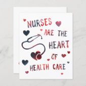 ナースは医療《写真》ぼけ味のハート (正面/裏面)