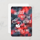 ナースは医療《写真》ぼけ味のハート 招待状 (正面/裏面)