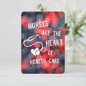 ナースは医療《写真》ぼけ味のハート 招待状 (スタンド正面)