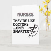 ナースは医者より頭が切れるです カード (黄色い花)