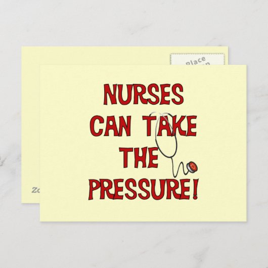 ナースは圧力を受けることができる ポストカード (正面/裏面)