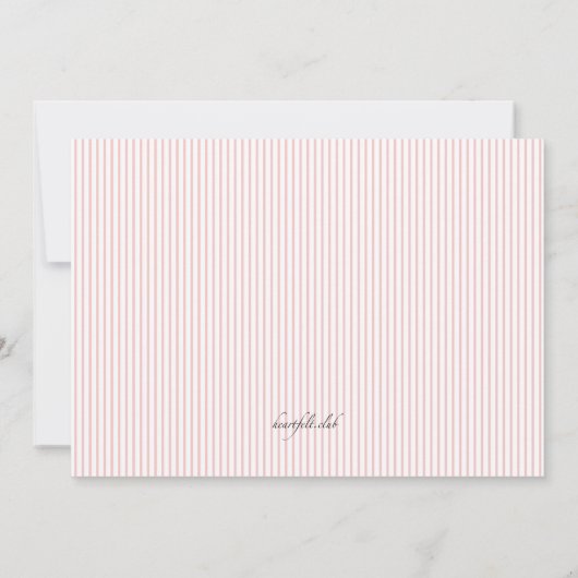 ナースは大きなハート写真卒業招待状 招待状 (裏面)