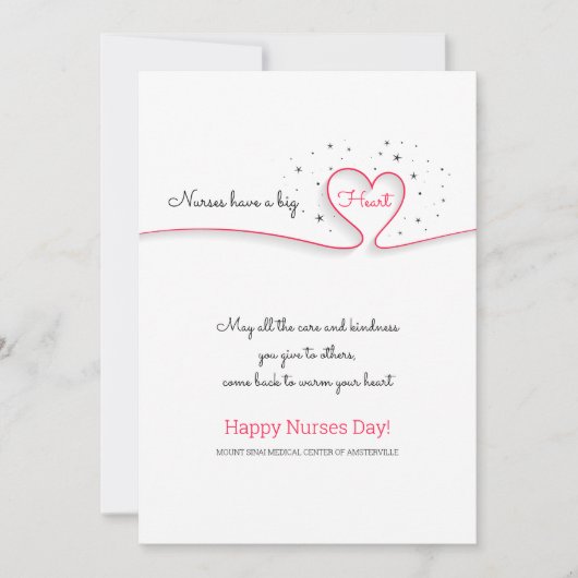 ナースは大きなハート 招待状 (正面)