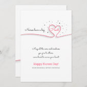 ナースは大きなハート 招待状 (正面/裏面)