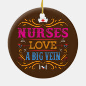 ナースは大静脈のナースを愛おもしろいする セラミックオーナメント (裏面)
