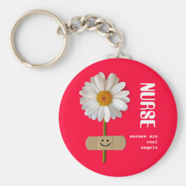 ナースは実在天使である。笑顔のデイジーキーチェーン キーホルダー