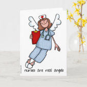 ナースは実質の天使です カード (黄色い花)