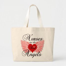 ナースは実質の天使です ラージトートバッグ