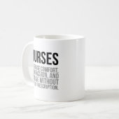 ナースは心地よいを分配します コーヒーマグカップ (正面左)