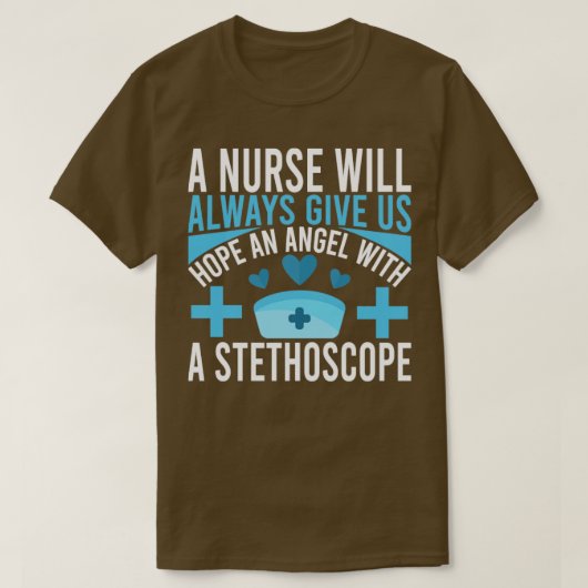 ナースは必与えず天使にsを添えよ tシャツ (デザイン正面)