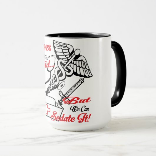 ナースは愚か固定できません… しかし私達はそれを落ち着かせてもいいです! マグカップ (正面右)