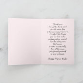 ナースは愛でそれをする。かわいいナース サンキューカード (内部)