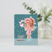 ナースは愛でそれをする。かわいいナース ポストカード (スタンド正面)