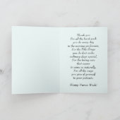 ナースは愛でそれをする。キュートブルネットナース サンキューカード (内部)