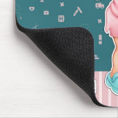 ナースは愛でそれをする。キュートブルネットナース マウスパッド (コーナー)