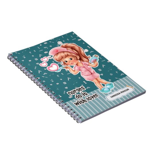 ナースは愛でそれをする。ナース謝礼ギフト ノートブック (右側)