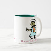 ナースは打撃のマグを呼びます! ツートーンマグカップ (正面右)
