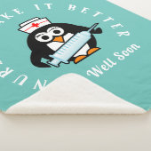 ナースは早く良くなるフリースブランケット シェルパブランケット (3/4)