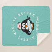 ナースは早く良くなるフリースブランケット シェルパブランケット (正面(横))