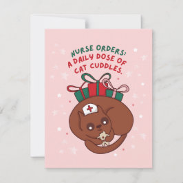 ナースは毎日の猫用の幼児を注文する シーズンカード