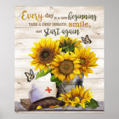 ナースは毎日新しい始まりだやる気を起こさせる ポスター (正面)