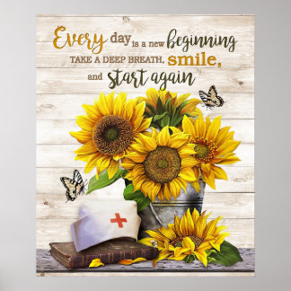 ナースは毎日新しい始まりだやる気を起こさせる ポスター