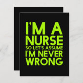 ナースは決して健康おもしろいに悪い贈り物をしない サンキューカード (正面/裏面)