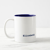 ナースは生活を向上させる。笑顔のデイジー名前をカスタムする ツートーンマグカップ (左)