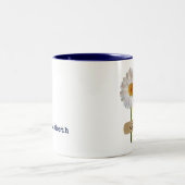 ナースは生活を向上させる。笑顔のデイジー名前をカスタムする ツートーンマグカップ (中央)