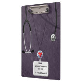 ナースは紫色パターンクリップボードでごしごし洗います クリップボード (左)