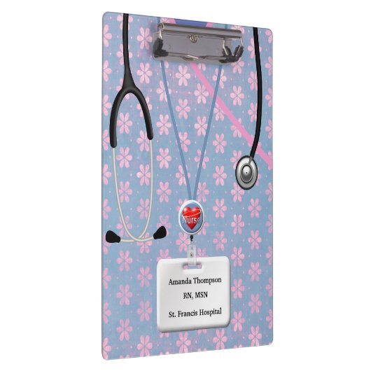 ナースは花模様でごしごし洗います クリップボード (右)