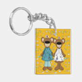 ナースは賛美神の出である。名前をカスタムする贈与 キーホルダー (正面左)