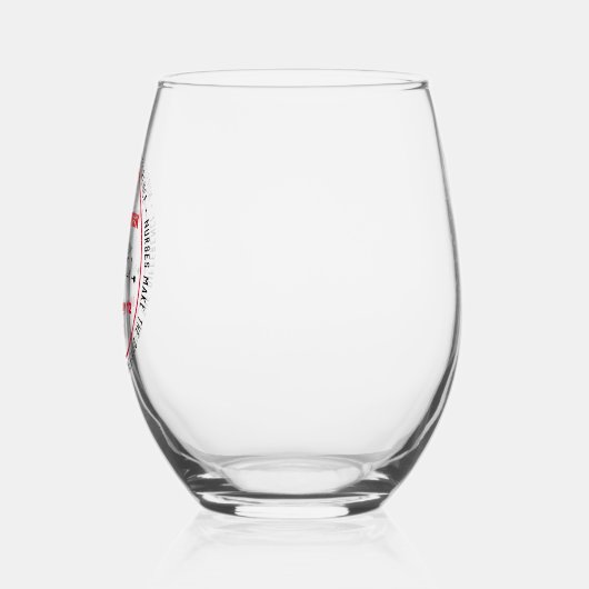 ナースは違いを茎のないワイングラスにする ステムなしワイングラス (左)