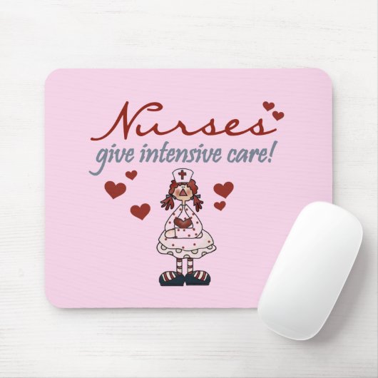 ナースは集中治療のTシャツおよびギフトを与えます マウスパッド (マウス)