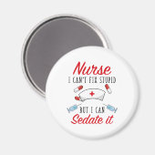 ナースは馬鹿を直せないが落ち着ける マグネット (正面/裏面)