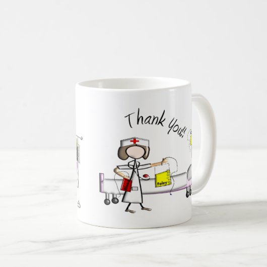 ナースは""ギフト感謝していしています コーヒーマグカップ (正面右)