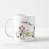 ナースは""ギフト感謝していしています コーヒーマグカップ (左)