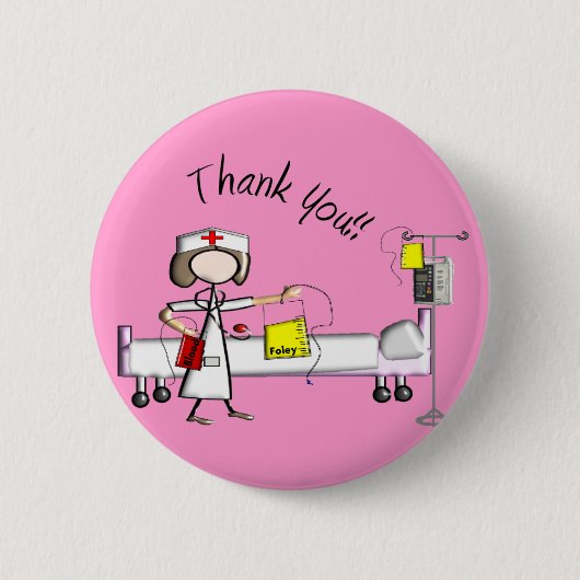 ナースは""ギフト感謝していしています 缶バッジ (正面)