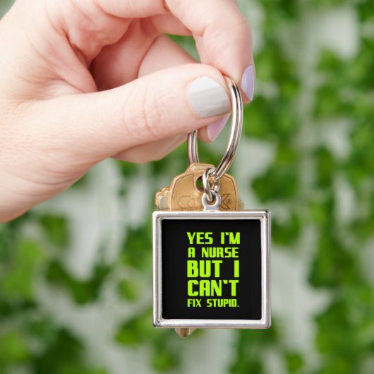 ナースは、私の愚かな贈り物おもしろいを直すことはできないナース キーホルダー (手)