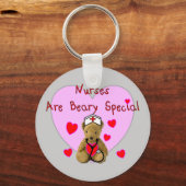 ナースはBEARY特別なテディベアのギフト キーホルダー (正面)