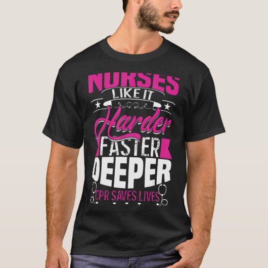 ナースはCPRのライブをより速く加速し救た Tシャツ (正面)