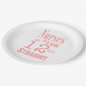 ナースはhrsまっすぐなそれを12します! 文字デザイン ペーパープレート (アングル)