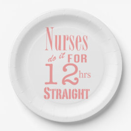 ナースはhrsまっすぐなそれを12します! 文字デザイン ペーパープレート