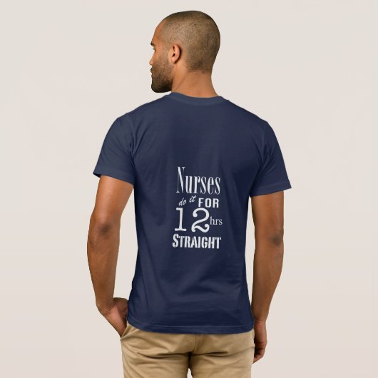 ナースはhrsまっすぐなそれを12します! 白の文字 tシャツ (裏面フル)