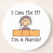 ナースはI Tシャツおよびギフトそれを固定できます コースター (正面)