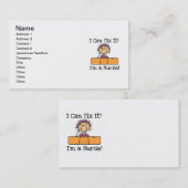 ナースはI Tシャツおよびギフトそれを固定できます 名刺 (正面/裏面)