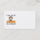 ナースはI Tシャツおよびギフトそれを固定できます 名刺 (裏面)